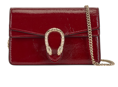 Mini Dionysus, £750, Handbags, Burgundy, Patent Leather, Front view
